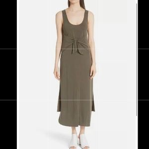 Vince Womens Coastal Blue Sleeveless Tie Front Maxi Dress Size Medium